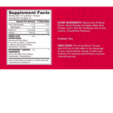 Tabla nutricional de Amino X, mostrando su mezcla de 10g de aminoácidos por servicio.