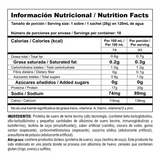 Informacion sachet o sobre individual de la proteína Bipro Classic de Nutramerican
