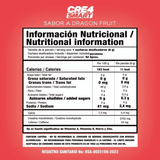 Tabla de ingredientes de Cre4 Smart, mostrando su matriz de 4 tipos de creatina.